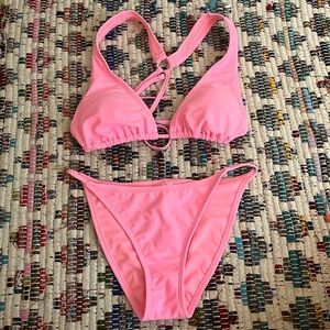 Pink bathing suit
